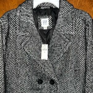 GAP Monochrome Herringbone Coat